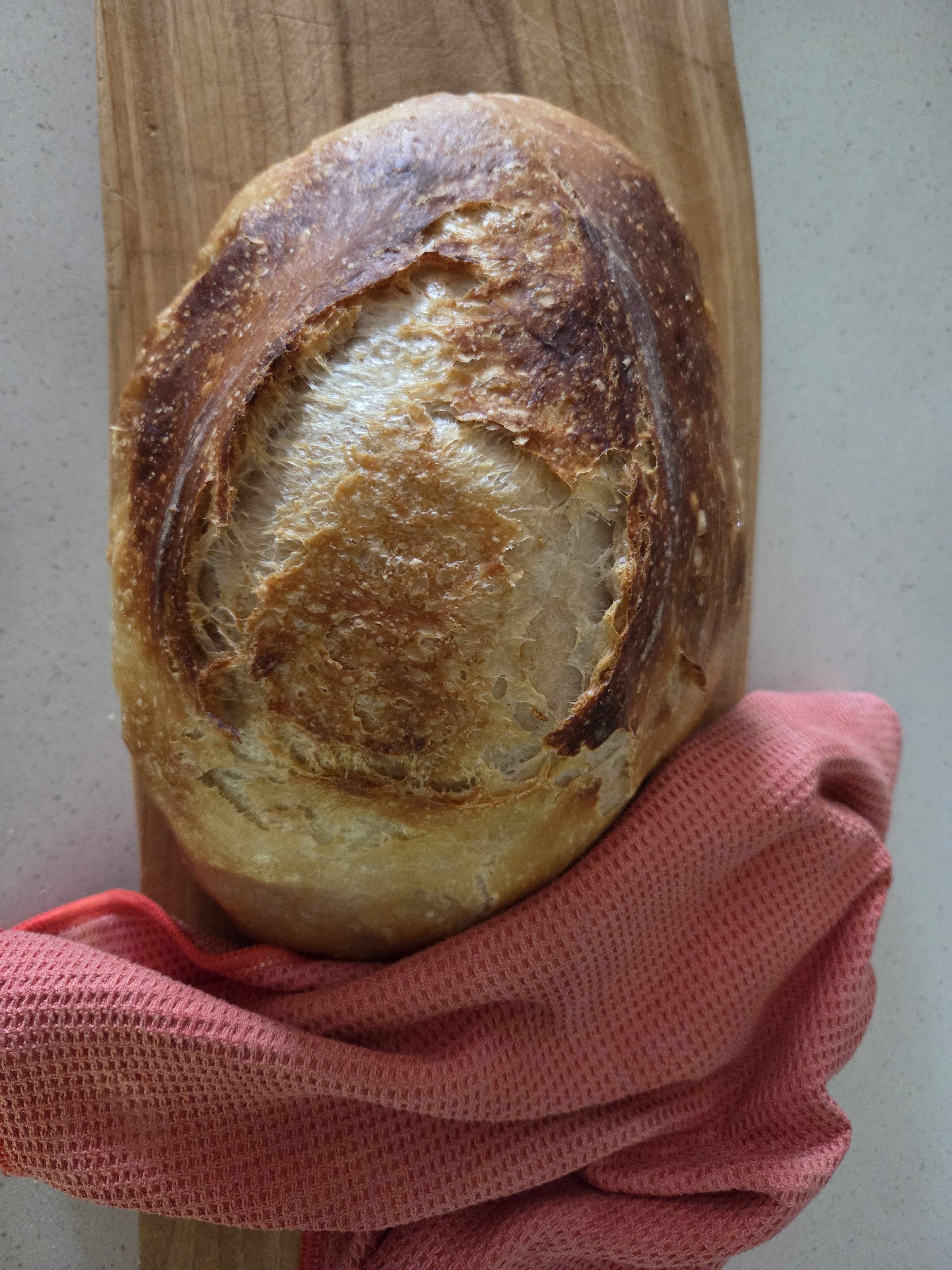 Tangy, high-hydration artisanal sourdough